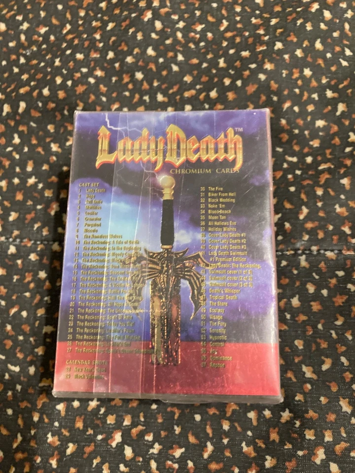 New Lady Death Series 1 Chromium Complete Card Set +Promo Card+Mystery Card 1994 - Image 2 of 4