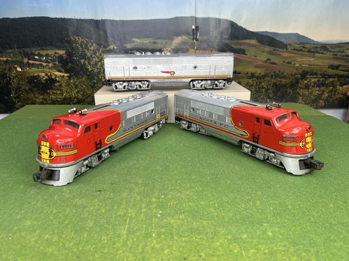 LIONEL POSTWAR 2343 SANTA FE F-3 ABA DIESELLOK SET IN GUTEM ZUSTAND