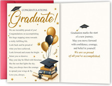 Funny Graduation Card Gift for Him Her, Lovely Proud of You Congratulations Card
