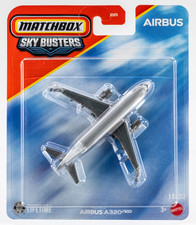 2026 Matchbox Sky Busters  18 Airbus A320 Neo SILVER  GREY  FSC