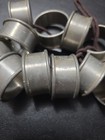 Vintage Set of 12 Web Pewter Napkin Rings — photo 2