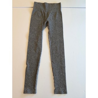 Colsie Womens Ribbed Seamless High Waisted Leggings Heather Gray Charcoal S