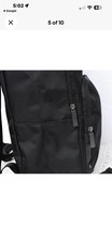 Jimmy Choo Black Zip Backpack Adjustable Stra...