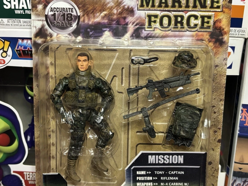 Boneco de ação Elite Force - Marine Force - Tony - escala 1:18 - Novo e lacrado - D1 - Imagem 3 de 4