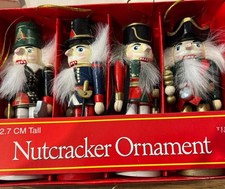 4 NUTCRACKER ORNAMENTs- All Slightly Different Wooden Timeless Treasures NEW 5  