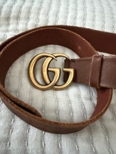 Women's Gucci Belt GG Buckle Leather Size 40 / 100 cm