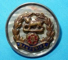 WW1 THE HAMPSHIRE REGIMENT SILVER RIM MOP  SWEETHEART MILITARY BADGE WORLD WAR I