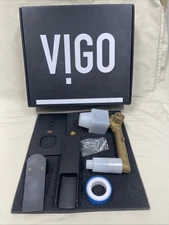 Vigo Atticus Wall Mount Waterfall Bathroom Faucet 1 Handle Matte Black VG05005MB