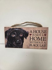 10" X 5" Black Lab Dog Sign