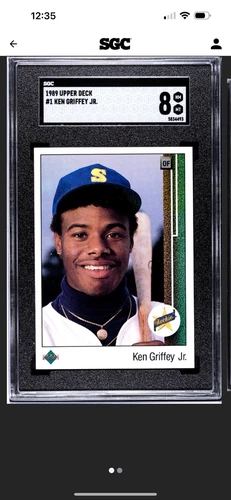 1989 Upper Deck Ken Griffey Jr #1 SGC 8 NM Rookie RC HOF