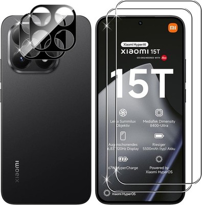 2X Schutzglas ( Display + Kamera ) für Xiaomi 15T / 15T Pro Hartglas Full 9H