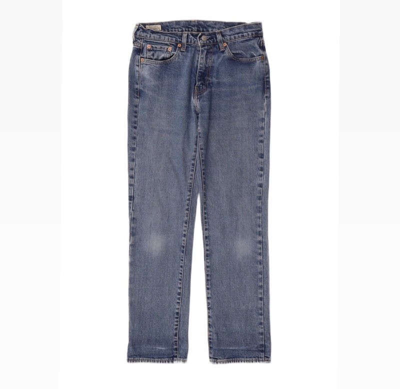 LEVI'S Mens 514 Straight Jeans W30 L30 Blue Cotton 