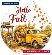 Hello Fall Door Sign Fall Decorations for Home Wall Fall Door Decor