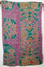 Patchwork Vintage Kantha Quilt Cotton Reversible Blanket Throw