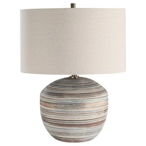 Uttermost 28441-1 Prospect 22" Tall Ceramic Table Lamp - Striped - Picture 2 of 6