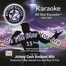 ALL STAR KARAOKE - Karaoke: Johnny Cash Greatest Hits 1 - CD - Karaoke - *Mint*
