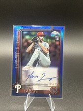 2025 Topps Chrome - Rookie Autographs Max Lazar #RA-ML Blue Refractor /150
