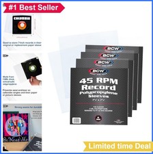 45 RPM Record Sleeves 400 Count 2 Mil Polypropylene Clear Archival Protection
