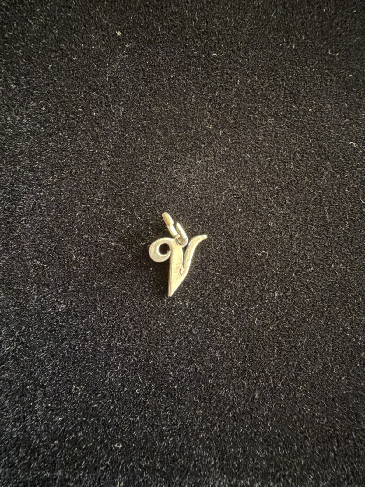 James Avery Small Script Initial Charm – Letter V… - image 1