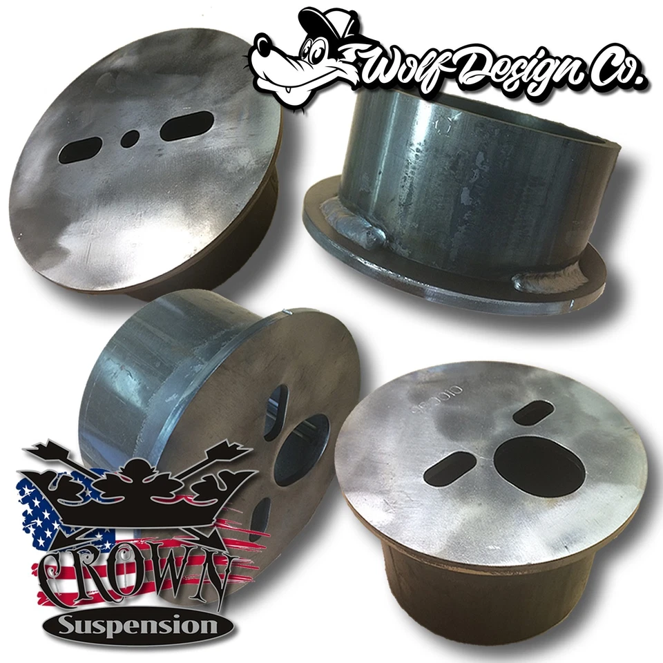 1982-2004 S10 Sonoma Air Ride Suspension Front Bag Cups Kit With 2600 Bags Foto 2 de 3