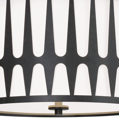 Crystorama Lighting Group ROY-800 Royston 3 Light 18"W Flush - Gold - Picture 7 of 9