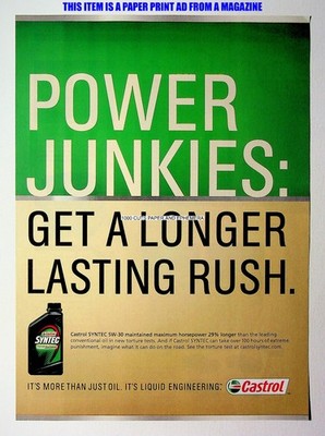 Castrol Syntec Motor Oil 2007 Trade Print Magazine Ad Poster ADVERT