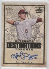 2020 Leaf Ultimate Draft Destinations Gold 66/75 CJ Van Eyk #UD-CVE Auto g2u
