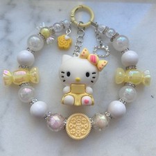 Beaded Kawaii Keychain, Bag Charm, Purse Charm, Bag Clip - Sweet Hello Kitty 3