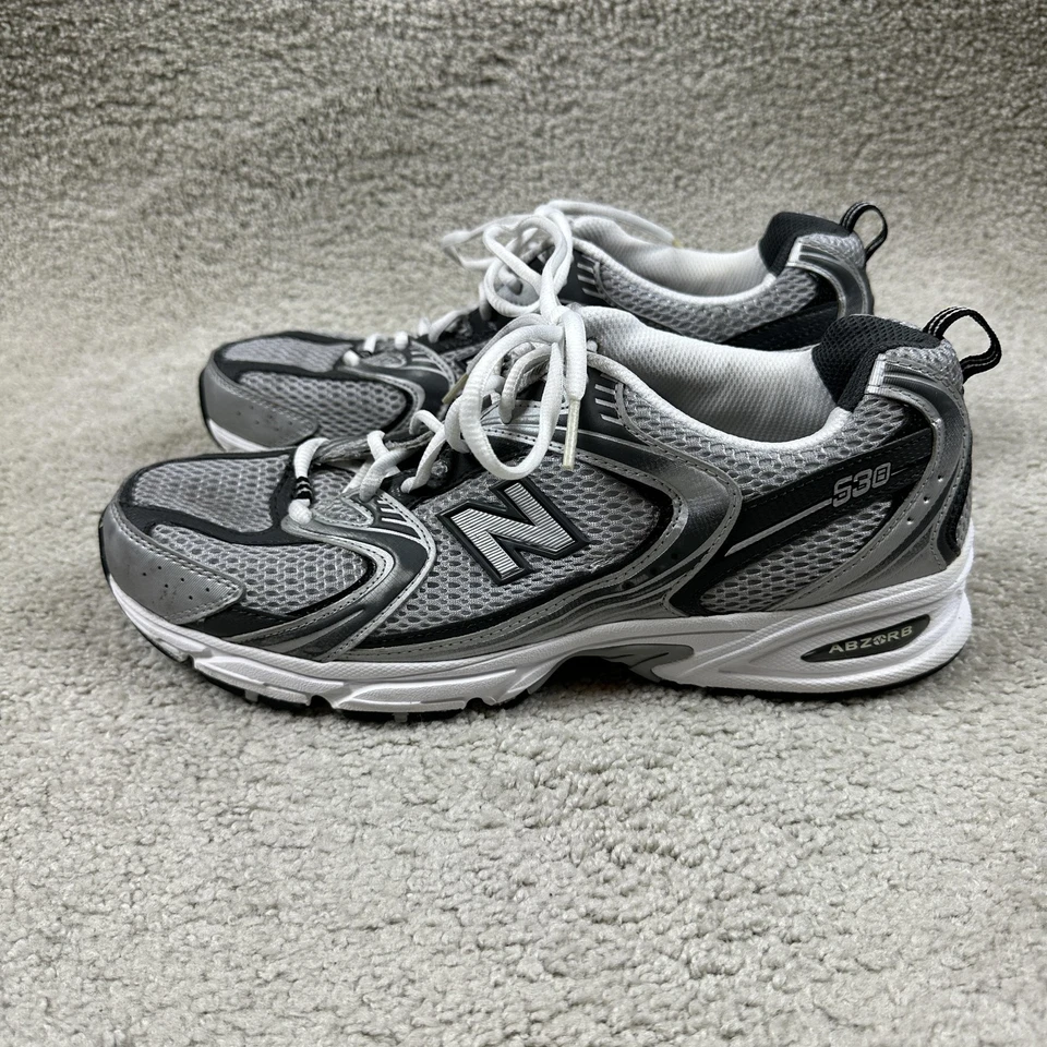 Zapatos para correr New Balance 530 para hombre talla 10,5 4E plateados hechos en EE. UU. MR530SB Foto 4 de 4