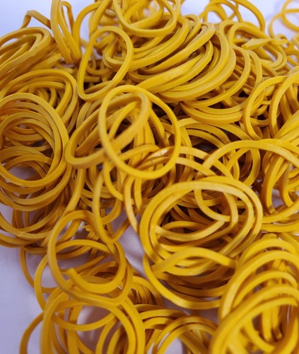 3 packs of SM yellow rubber band pony tail holder scrunchies girl braid hair - Picture 3 of 4
