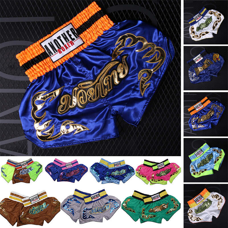 PINK DUO /'CHOK DEE/' MUAY THAI BOXING FIGHTER TRUNKS Size: XS Kids - XL Adults