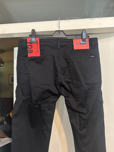 HUGO Boss 708 Pantalone Jeans Uomo Stay Nero Slim Fit Autentico - Foto 8 di 10