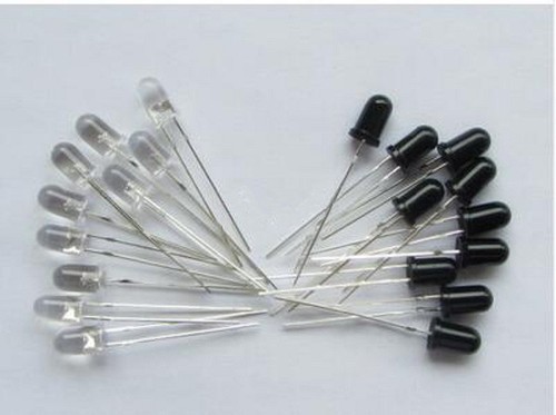 10 pares LED 3mm 940nm IR infrarrojo emisor y receptor diodo tubo de luz redondo - Imagen 2 de 2