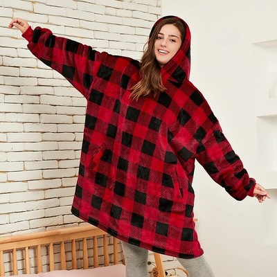 Hoodie Blanket Oversized Big Hooded Ultra Plush Sherpa Giant Sweatshirt Blanket