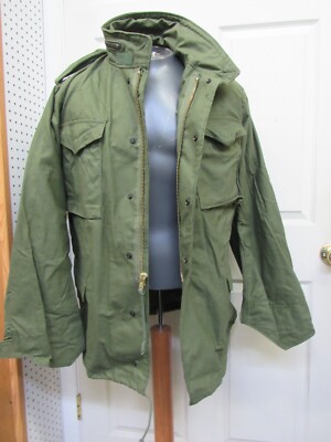 US OD Field Jacket Coat M65 Medium Long Golden Manufacturing OG