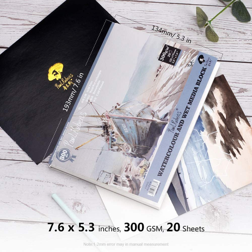 Watercolor Block, 140-Lb Artist Quality Watercolor Paper Pad Acid-Free Cold Pres - Picture 6 of 12