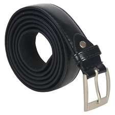 Leatherboss Genuine Leather Men's Dress Belt BIG & TALL 54" Stylish, Black