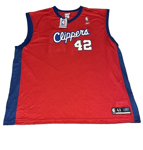 reebok nba clippers authentic elton brand red jersey vtg vintage