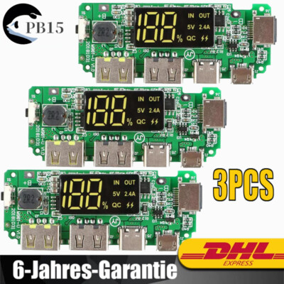 18650 Powerbank Board Dual USB 5V 2.4A DIY mit Überladung-Kurzschlussschutz