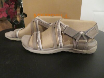 *NEW Womens Brown Merrell Terrian 3 Cush Lattice Sandals, 6