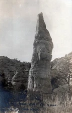 RPPC 1900's era Postcard.  "Rock Tower around 175 Ft High Gallup New Mexico!