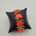 And Gold Tone Women’s Jewelry Vintage Bracelet Hot Pink Orange