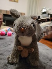 Wild Republic Kangaroo with Joey Plush Stuffed Animal 8" Brown Australia 2012