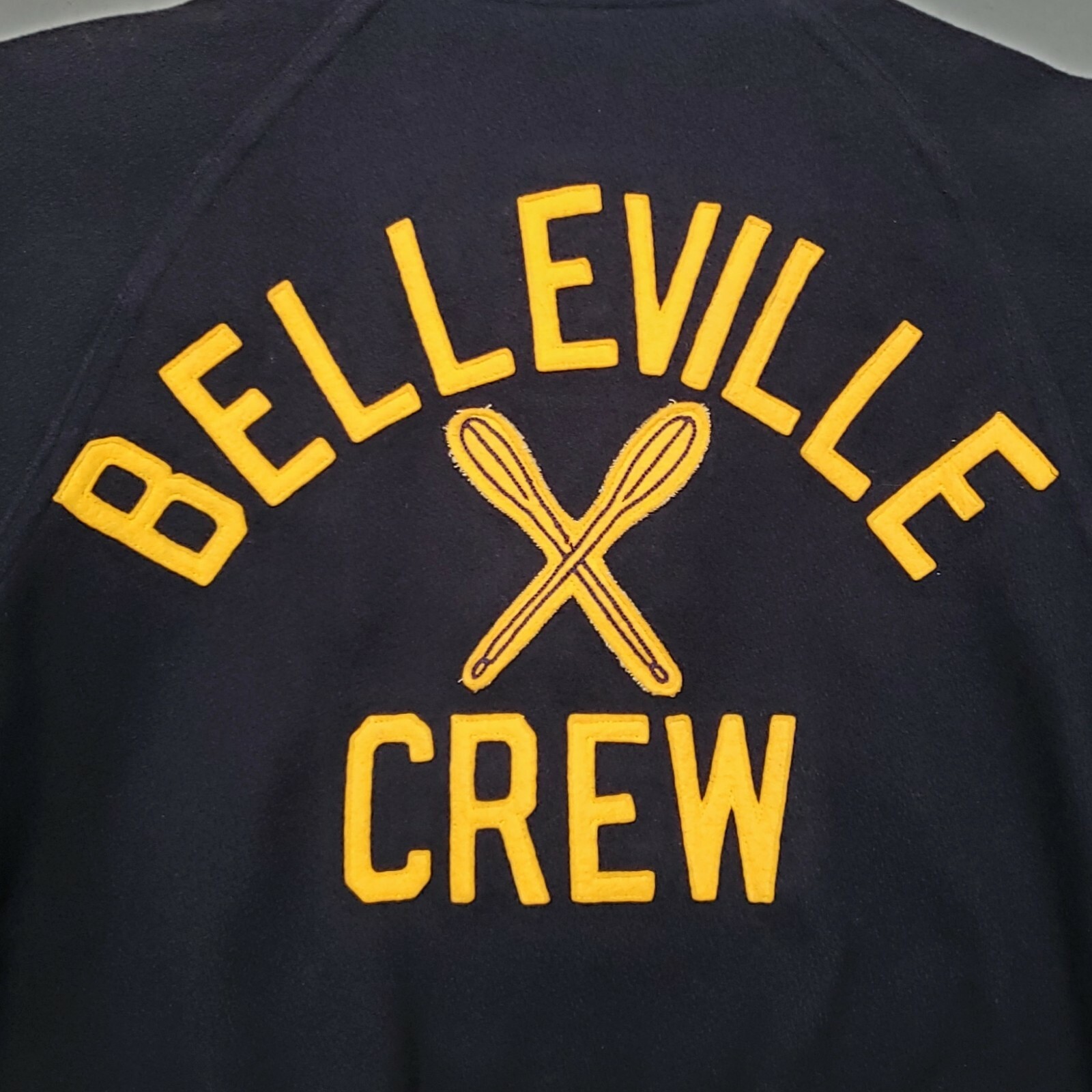 FILA Giacca vintage anni 50 NELLEVILLE CREW canottaggio Varsity patch Rockabilly cappotto new jersey