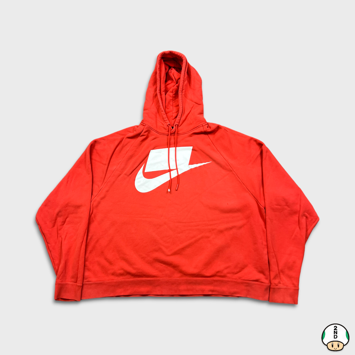 Nike Sportswear Hoodie Mens XL Orange NSW Block Logo Fleece