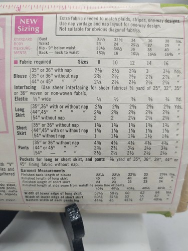 Vintage (1969) Simplicity 8550 VERY WIDE LEG RETRO PANTS or SKIRT Sewing Pattern - Picture 8 of 8