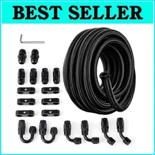 10FT 6AN Braided Fuel Line Kit for Motorsports - High-Pressure Hose Solution