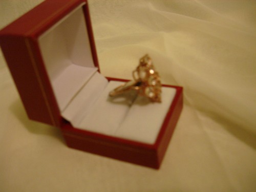NEW+ tag 925 Silver Rose GOLD PLATED S = 9 very rare huge 7.90 ct PINK MORGANITE - Picture 6 of 9