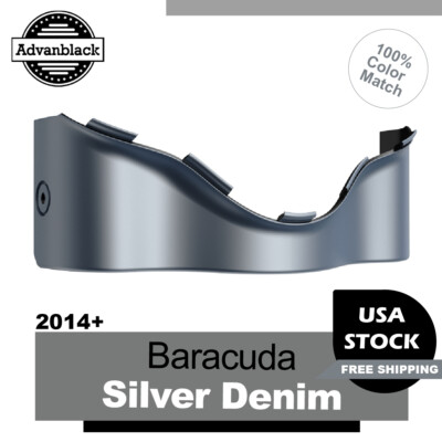 Barracuda Silver Denim Batwing Lower Trim Skirt Fairing Fits Harley