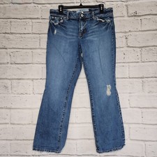 Vintage Gap Straight Boy Cut Jeans Womens 10 Medium Wash Denim 100 Cotton